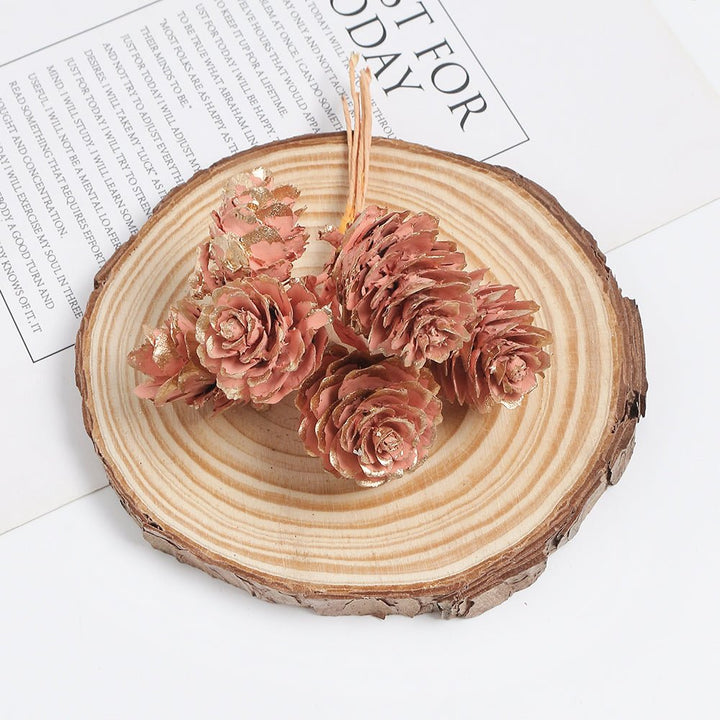 18pcs Artificial Pine Cone on Wire for Christmas Crafts is a perfect addition to your decorative floral collection.