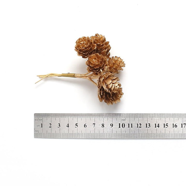 18pcs Artificial Pine Cone on Wire for Christmas Crafts is a perfect addition to your florist supply collection.