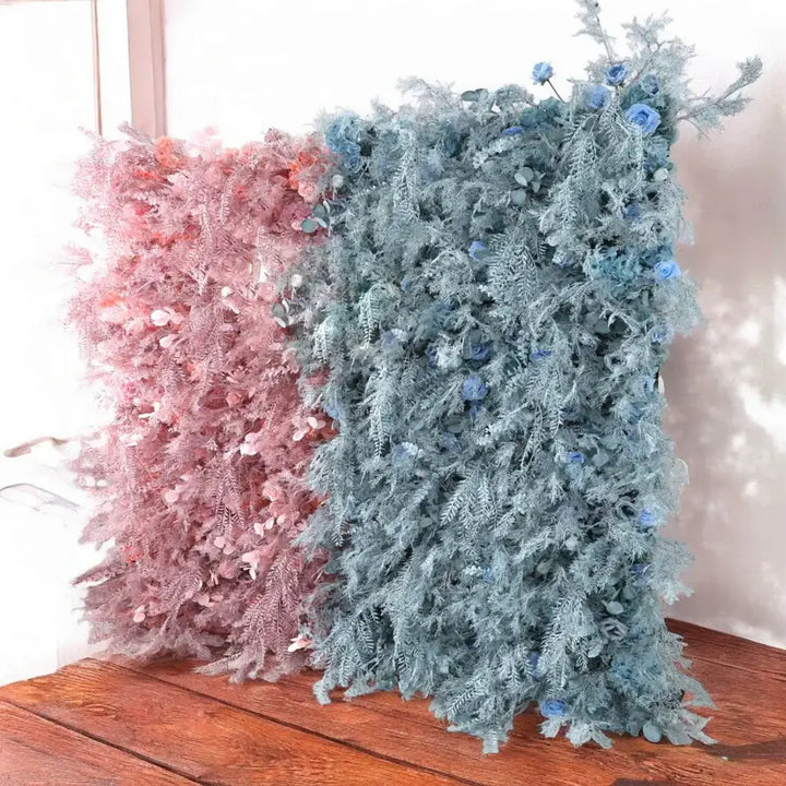 Close-up of Pastel Flowers on a Decorative Wall Backdrop for Events