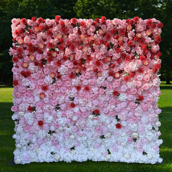 Elegant floral wall backdrop for wedding events