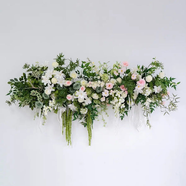 Green Pink Garden Hanging Flower Set for Wedding Party Home Wall Decor