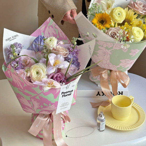 Spring-themed Floral Wrapping Paper Pack 10 (38x58cm)