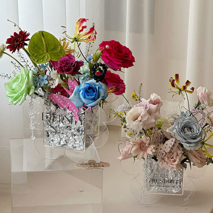 Transparent Acrylic Container for Flower Arrangement