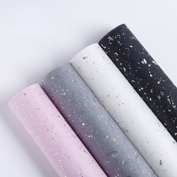 Gold Sprinkle Soft Wrapping Paper Pack 10 (60x60cm)