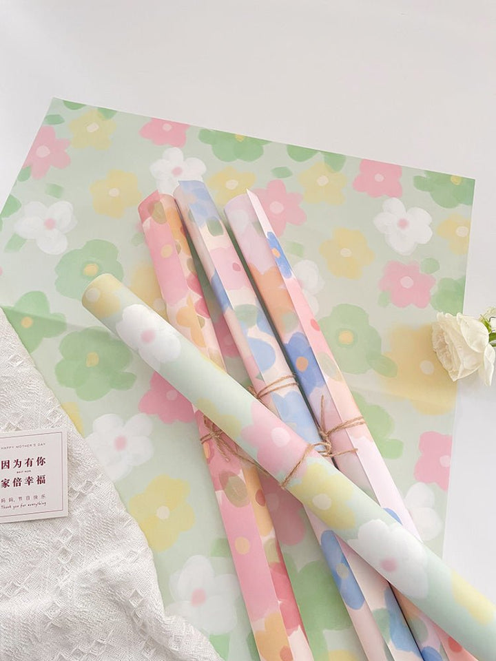 20Counts Korean Floral Wrapping Paper for Flowers