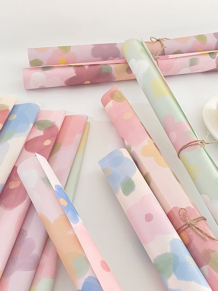 20Counts Korean Floral Wrapping Paper for Flowers