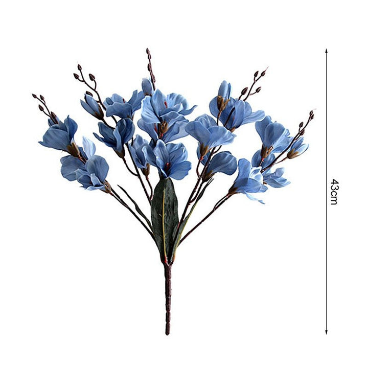 20 Heads Artificial Silk Flower Magnolia Bouquet, perfect as faux flowers.