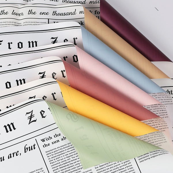 20 Sheets Double-sided Newspaper Waterproof Florist Paper