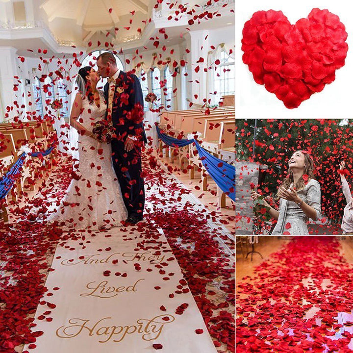 2000pcs/lot Wedding Party Accessories Artificial Flower Rose Petal Fake Petals Marriage Decoration For Valentine supplies