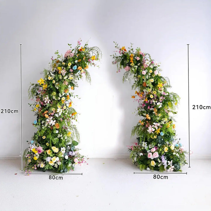 Flower Arch Green Garden Set Artificial Florals Backdrop for Wedding Proposal Party Decor