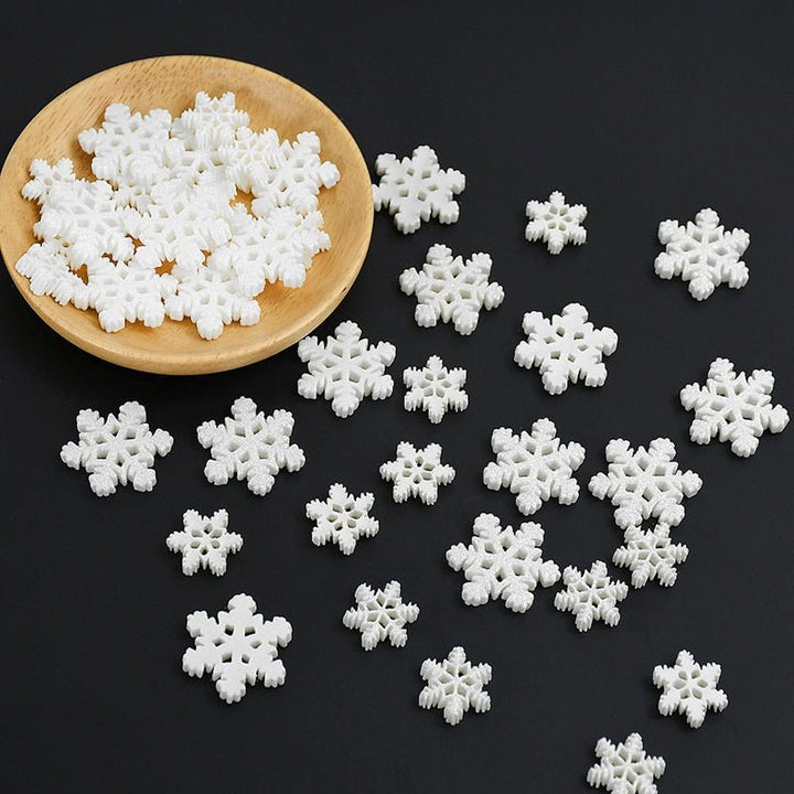 20pcs Christmas Glitter Snowflake Resin Ornaments is a wonderful addition to your christmas floral collection.