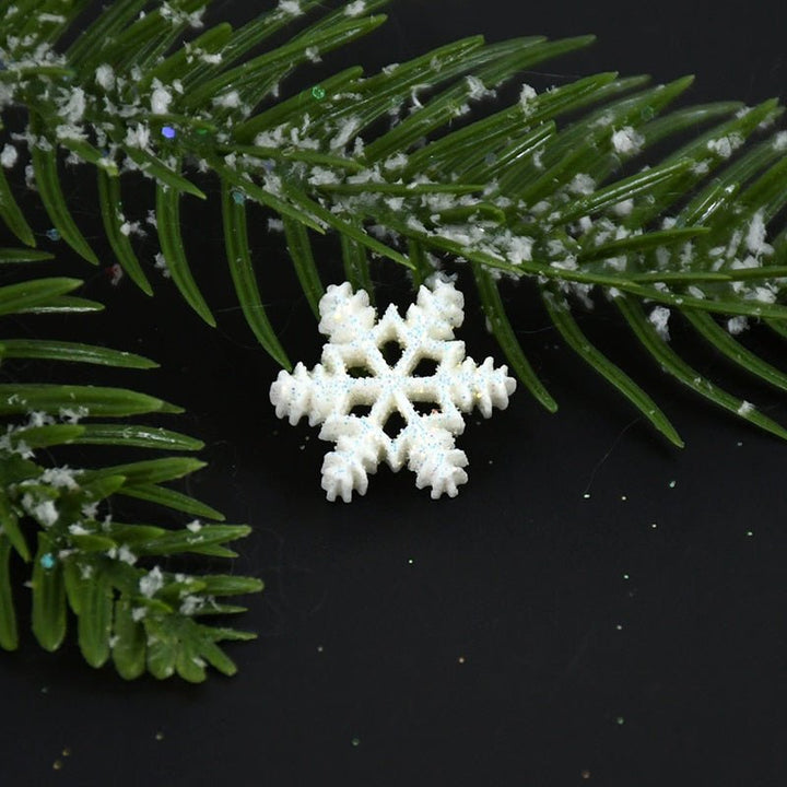 20pcs Christmas Glitter Snowflake Resin Ornaments is a wonderful addition to your christmas floral collection.