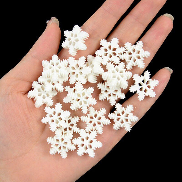 20pcs Christmas Glitter Snowflake Resin Ornaments is a wonderful addition to your christmas arrangements collection.