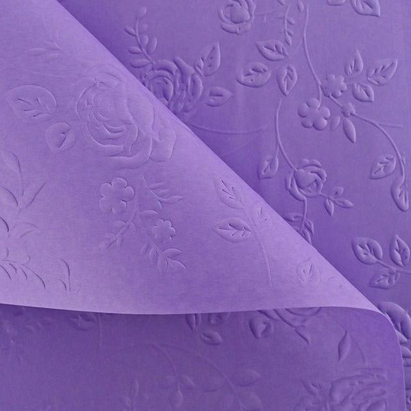 20pcs Waterproof Embossed Art Paper Flower Bouquet Wrapping Paper 22.8x22.8inch