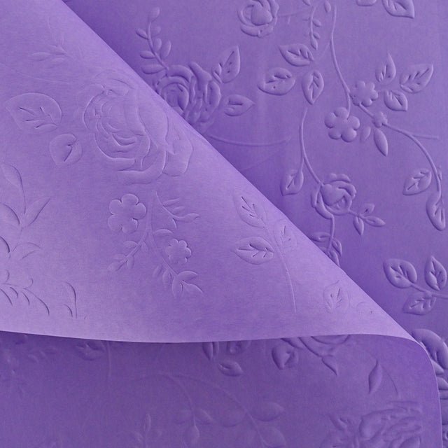 20pcs Waterproof Embossed Art Paper Flower Bouquet Wrapping Paper 22.8x22.8inch