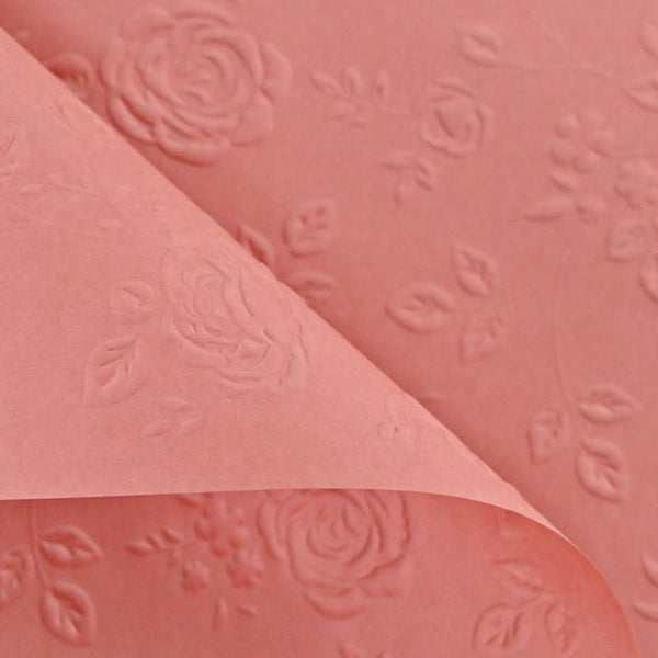 20pcs Waterproof Embossed Art Paper Flower Bouquet Wrapping Paper 22.8x22.8inch