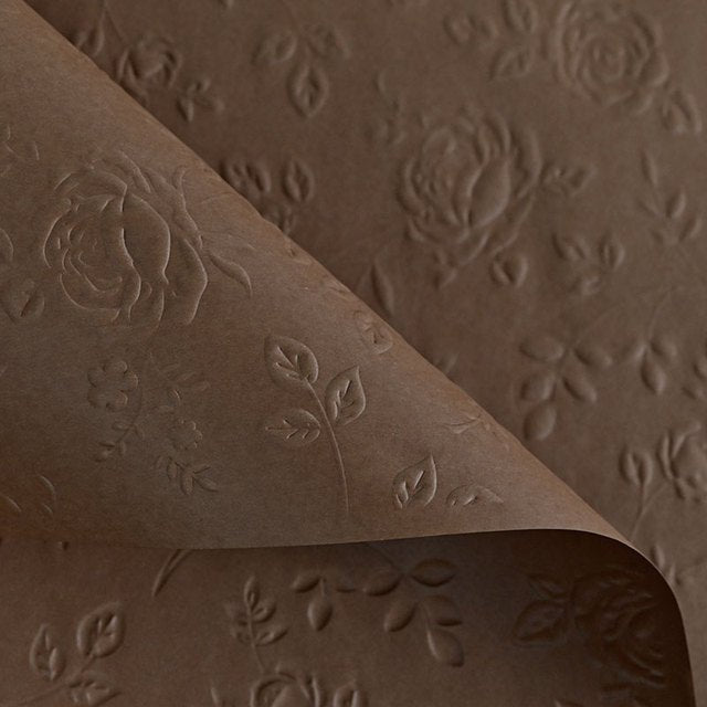 20pcs Waterproof Embossed Art Paper Flower Bouquet Wrapping Paper 22.8x22.8inch