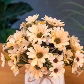 21 Heads Artificial Silk Daisy Bouquet, perfect as artificial flower.