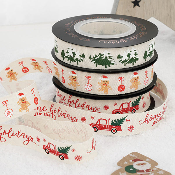 Reindeer Gingerbread Man Christmas Ribbon (16mmx10Yd) is a wonderful addition to your christmas floral collection.