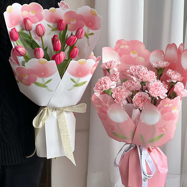 Spring Flower Print Bouquet Wrap Paper Pack 20 (35x50cm)