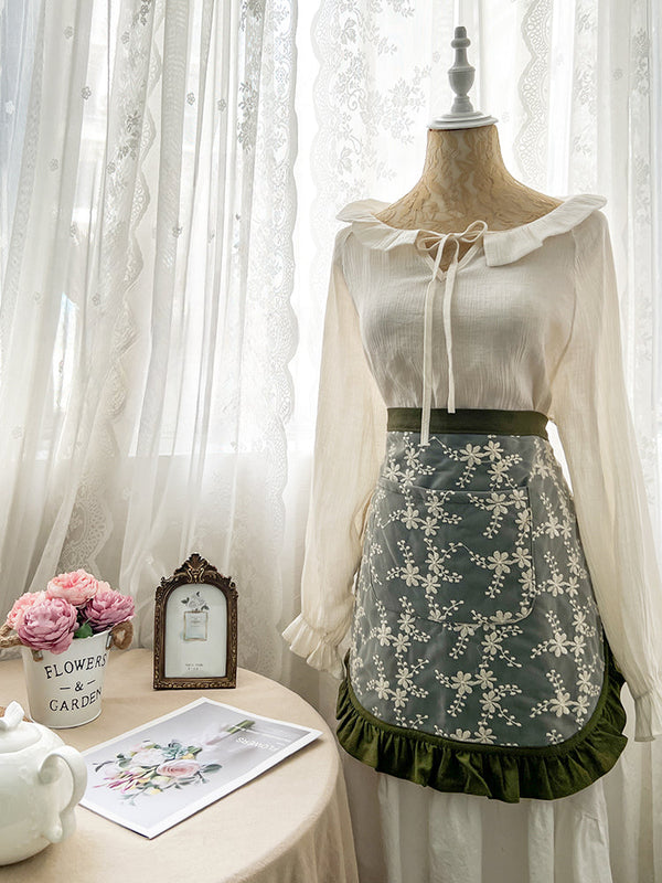 Vintage Lace Waist Apron for Women