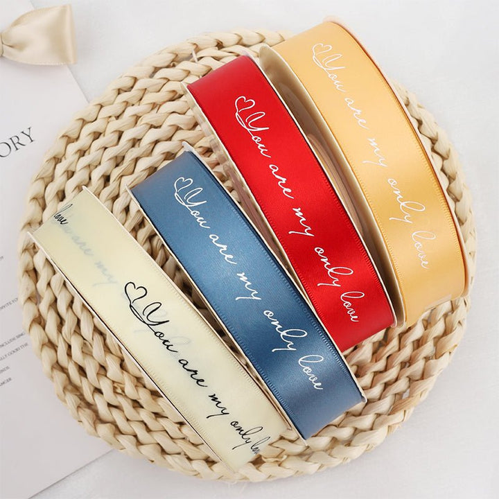 2.5cmx45m Valentine's Day Flower Gift Ribbon