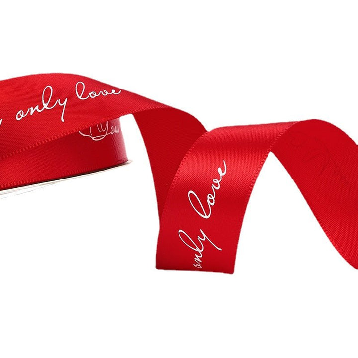 2.5cmx45m Valentine's Day Flower Gift Ribbon