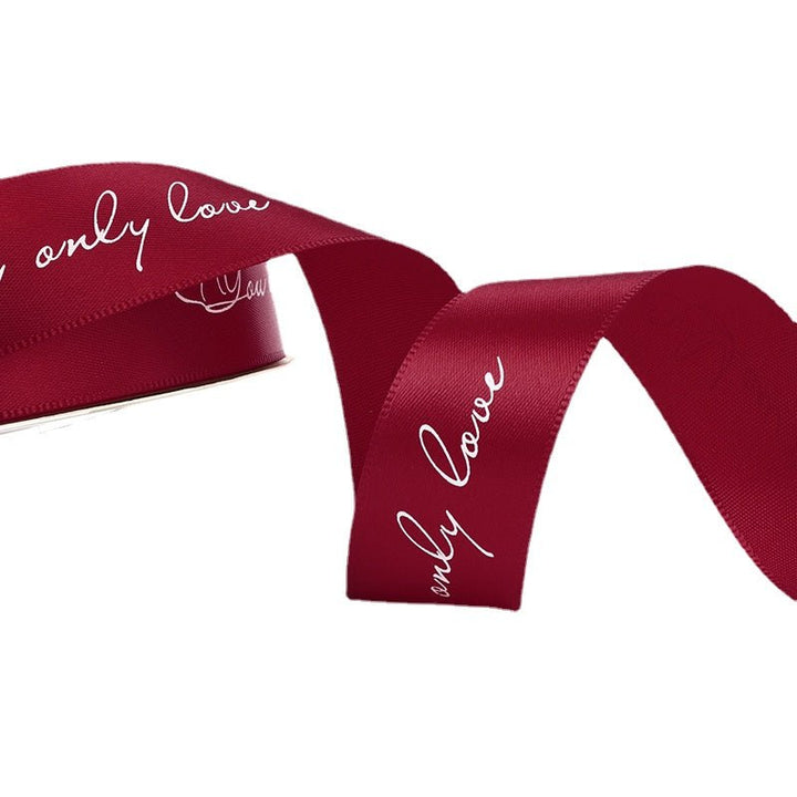 2.5cmx45m Valentine's Day Flower Gift Ribbon