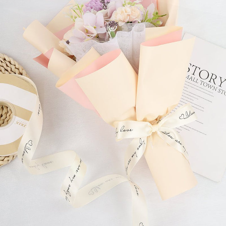 2.5cmx45m Valentine's Day Flower Gift Ribbon