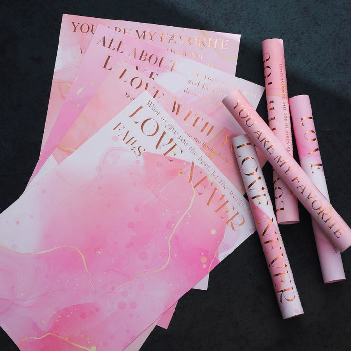 Pink Gradient Flower Wrapping Paper Pack 20 (38x53cm) is a delightful addition to your valentine's gifts collection.