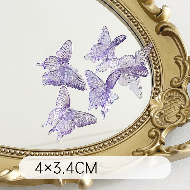 10pcs Acrylic Butterfly Floral Design Embellishments is a perfect addition to your decorative floral collection.