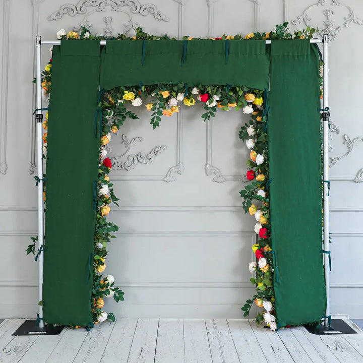 Flower Arch 7D 8x8ft Yellow Green Roses Florals Set Fabric Backdrop Proposal Wedding Party Decor