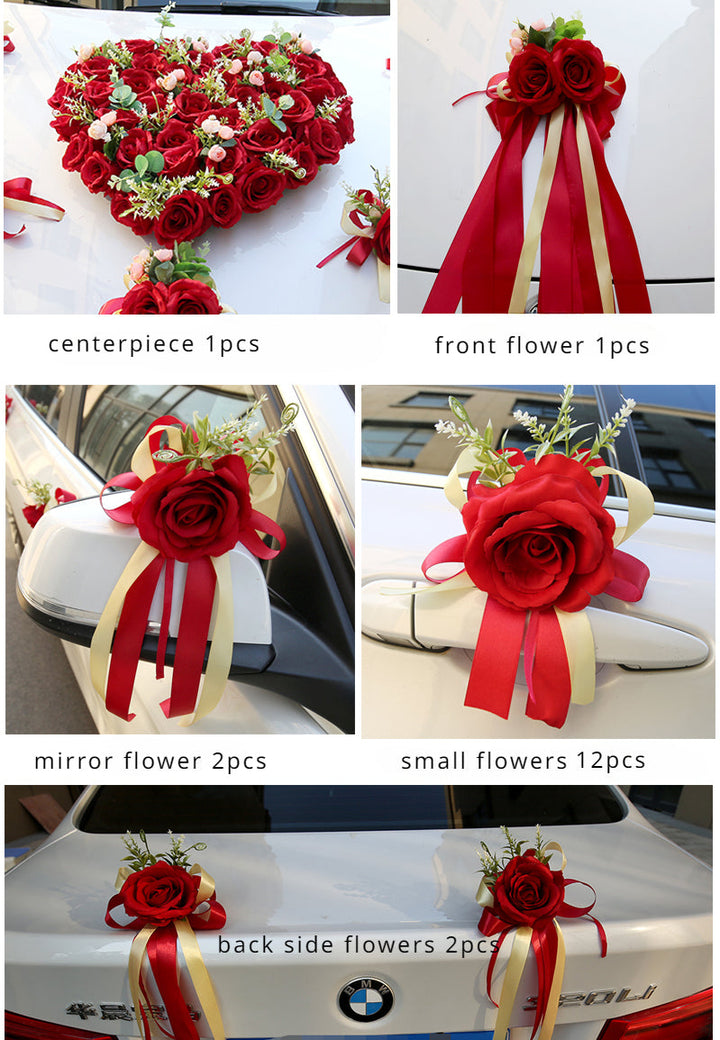 wedding decoration Red Silk Roses Decoration Set, perfect wedding decorations