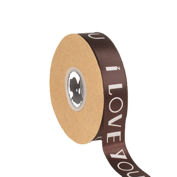 I LOVE YOU Polyester Satin Ribbon (25mmx50Yd) is a delightful addition to your valentine flower collection.