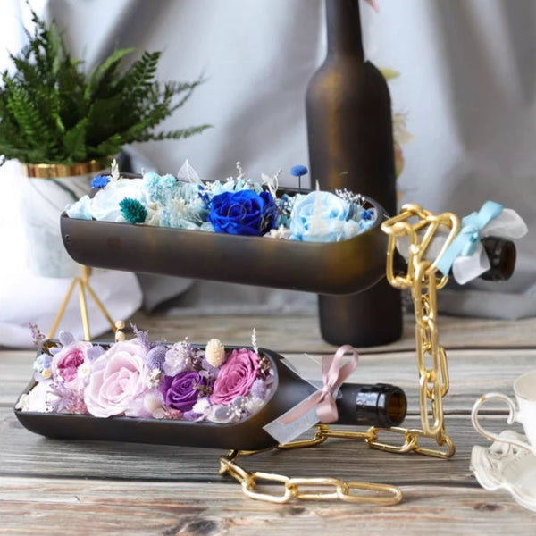 Floating Wine Bottle Glass Vase