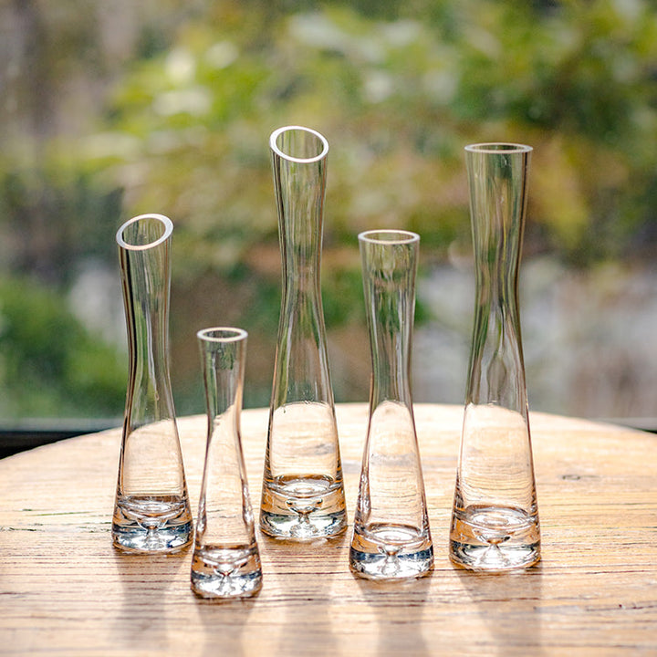 Mini Transparent Tall Glass Vase