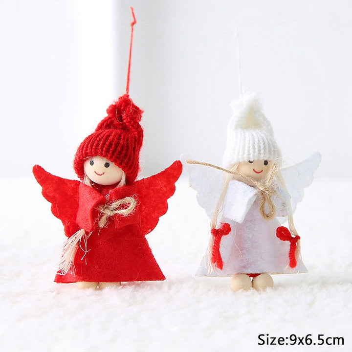 Set of 2 Christmas Angel Dolls Hanging Pendant Ornaments is a wonderful addition to your christmas arrangements collection.