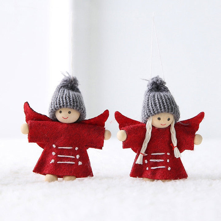 Set of 2 Christmas Angel Dolls Hanging Pendant Ornaments is a wonderful addition to your christmas decor collection.