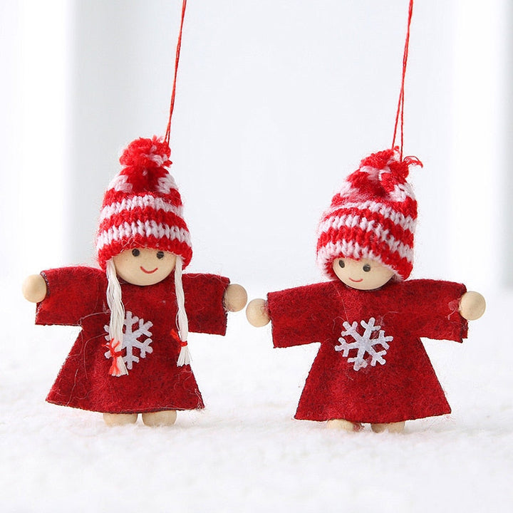 Set of 2 Christmas Angel Dolls Hanging Pendant Ornaments is a wonderful addition to your christmas decor collection.