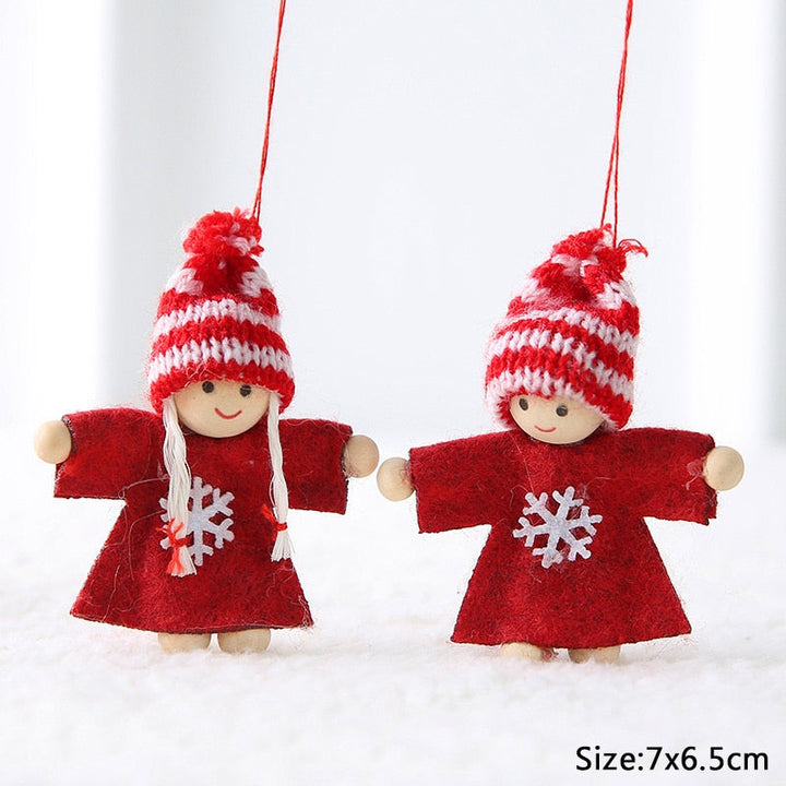 Set of 2 Christmas Angel Dolls Hanging Pendant Ornaments is a wonderful addition to your christmas decor collection.