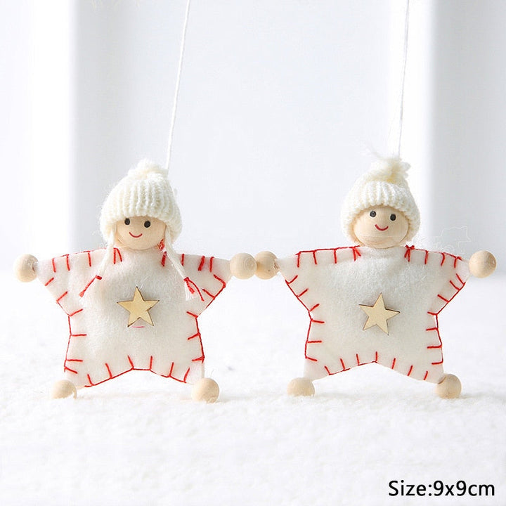 Set of 2 Christmas Angel Dolls Hanging Pendant Ornaments is a wonderful addition to your christmas floral collection.