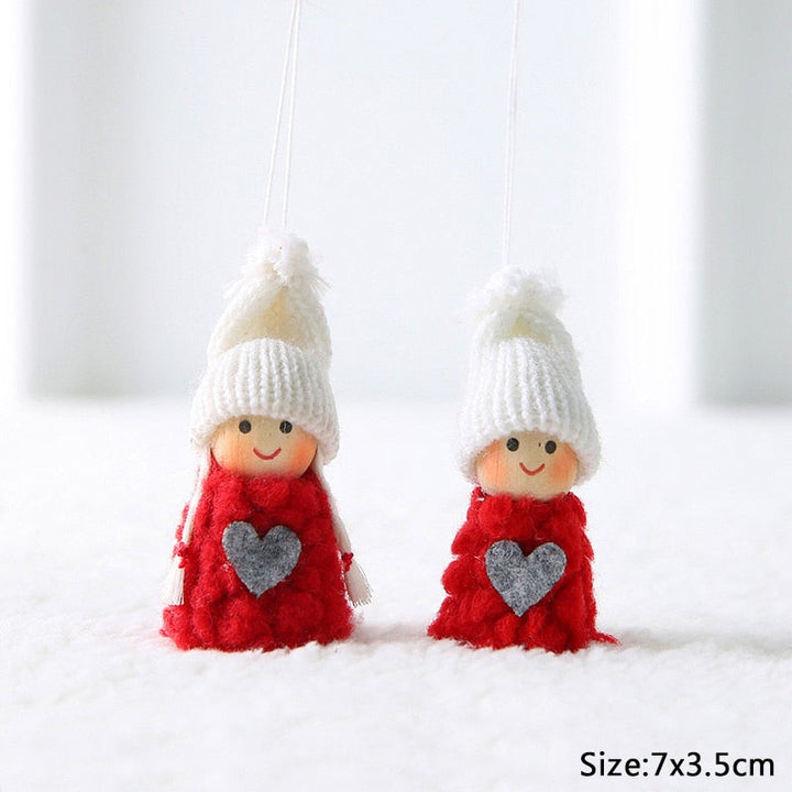 Set of 2 Christmas Angel Dolls Hanging Pendant Ornaments is a wonderful addition to your christmas decor collection.