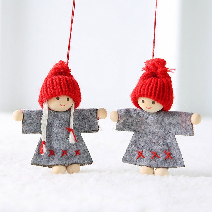 Set of 2 Christmas Angel Dolls Hanging Pendant Ornaments is a wonderful addition to your christmas floral collection.