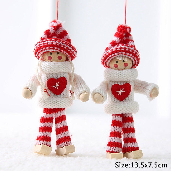 Set of 2 Christmas Angel Dolls Hanging Pendant Ornaments is a wonderful addition to your christmas decor collection.