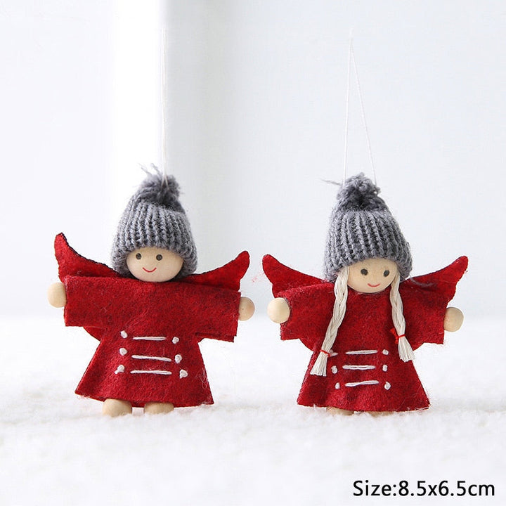 Set of 2 Christmas Angel Dolls Hanging Pendant Ornaments is a wonderful addition to your christmas floral collection.