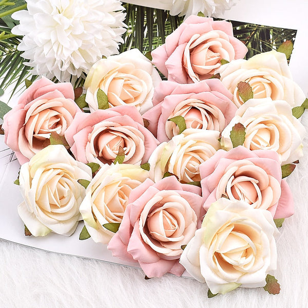 30pcs 6-7cm Artificial Silk Flower Rose Head, perfect as silk flowers.