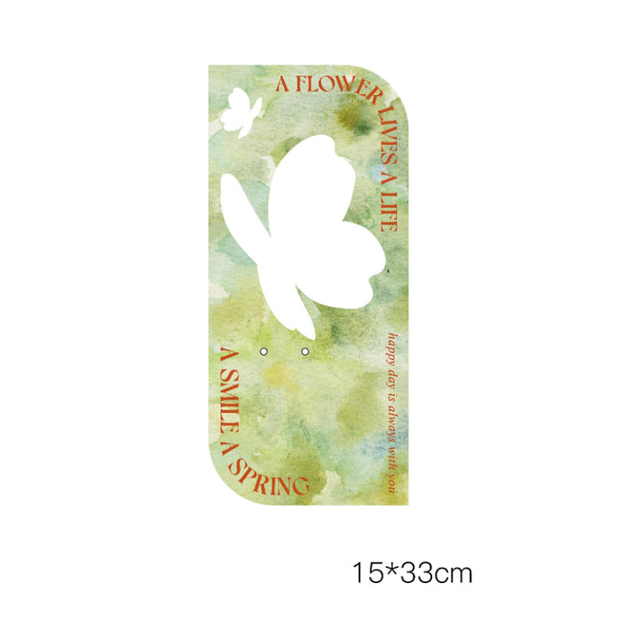 Butterfly Cutout Single Flower Bouquet Packaging Paper Pack 12