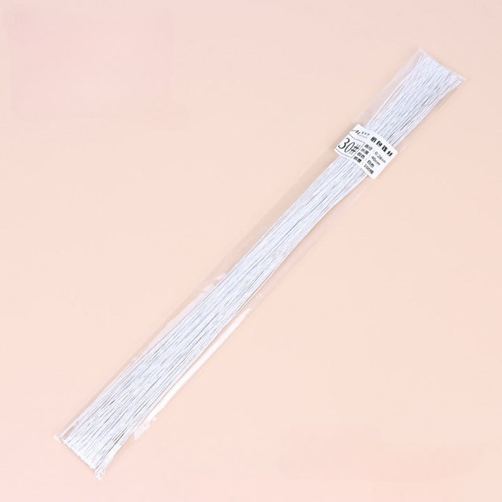 White Floral Wire for Crafts Pack 100, perfect as floral supply.