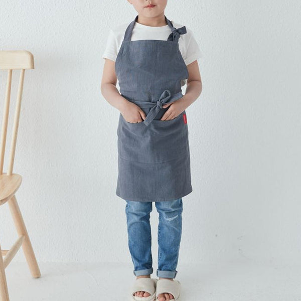 Linen Apron with Pockets for Children