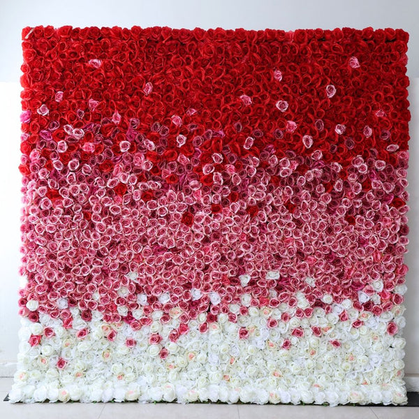 3D Flower Wall - Crimson Cascade Floral Wall Backdrop